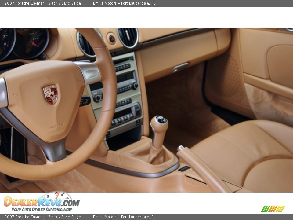 2007 Porsche Cayman Black / Sand Beige Photo #23