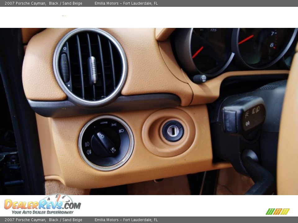 2007 Porsche Cayman Black / Sand Beige Photo #27
