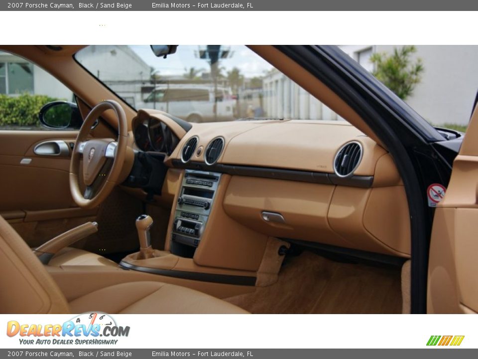 2007 Porsche Cayman Black / Sand Beige Photo #32