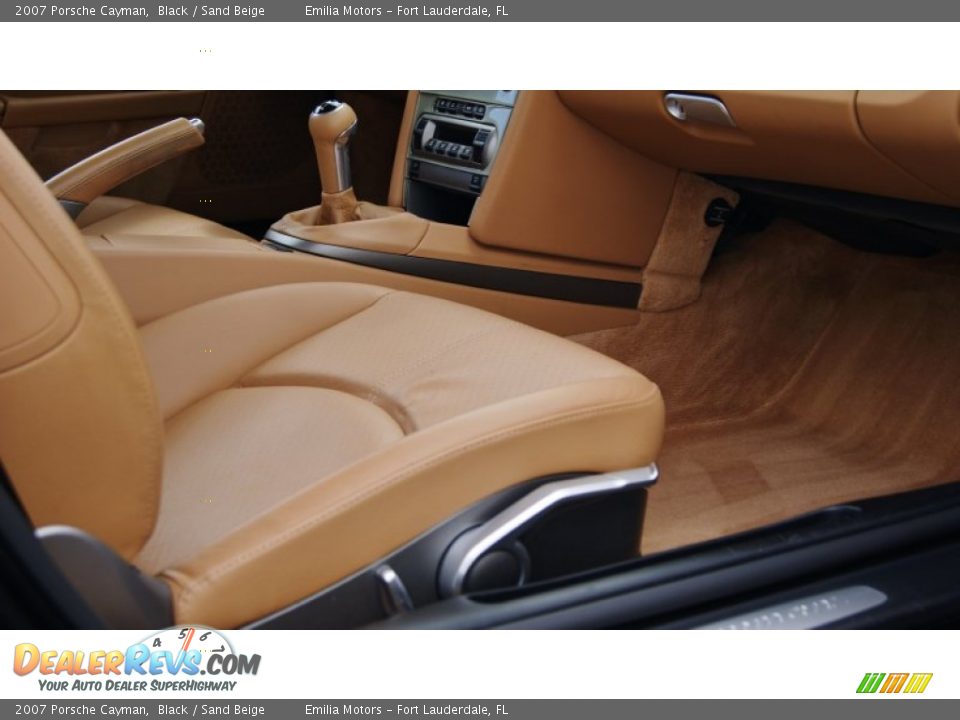 2007 Porsche Cayman Black / Sand Beige Photo #33