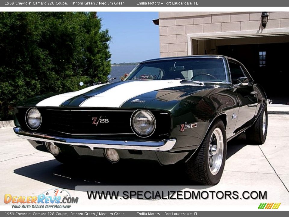 1969 Chevrolet Camaro Z28 Coupe Fathom Green / Medium Green Photo #1