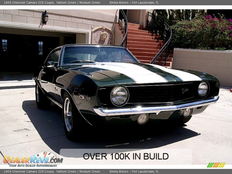 1969 Chevrolet Camaro Z28 Coupe Fathom Green / Medium Green Photo #2