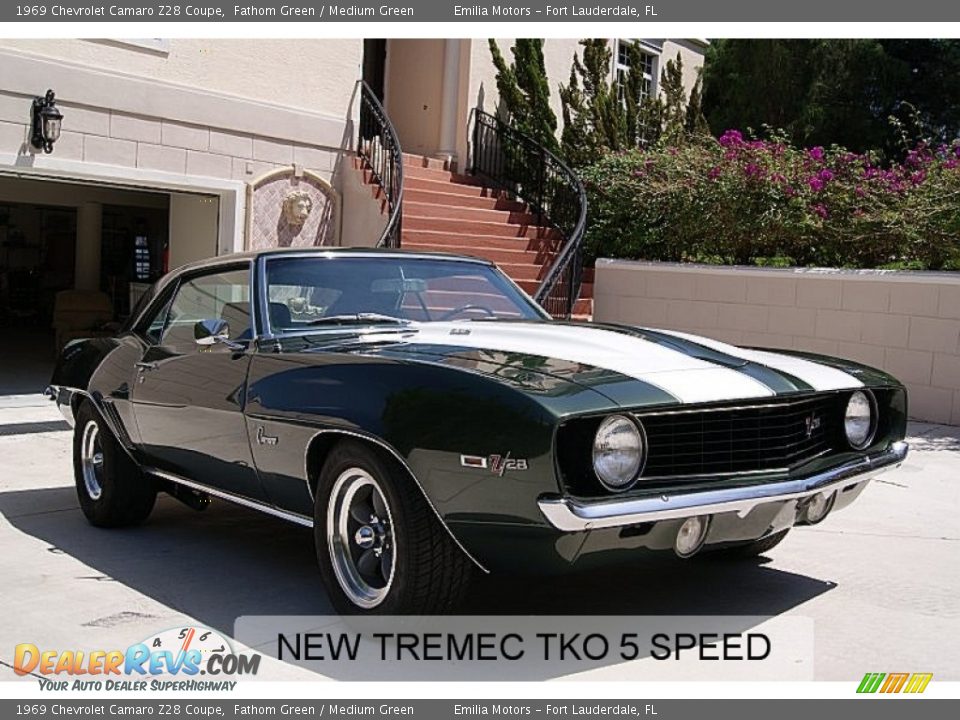 1969 Chevrolet Camaro Z28 Coupe Fathom Green / Medium Green Photo #3