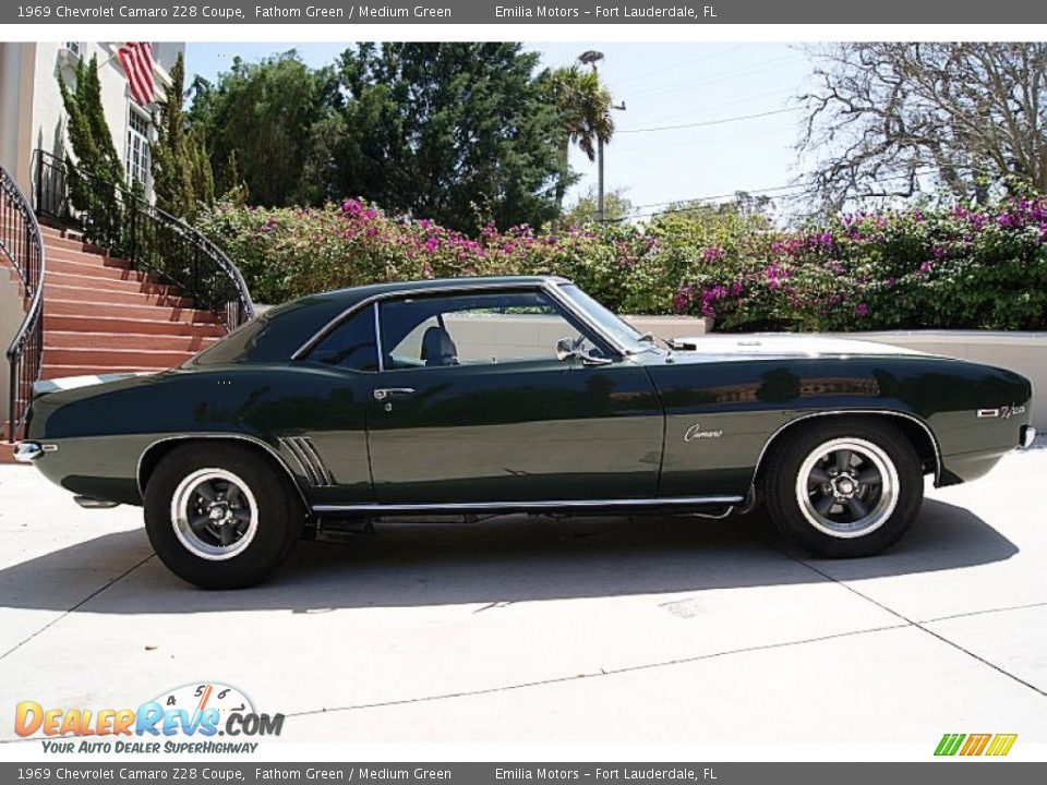 1969 Chevrolet Camaro Z28 Coupe Fathom Green / Medium Green Photo #9