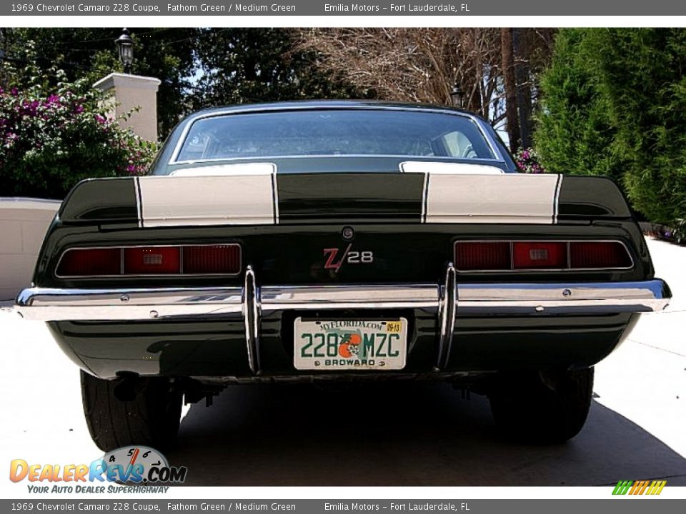 1969 Chevrolet Camaro Z28 Coupe Fathom Green / Medium Green Photo #11