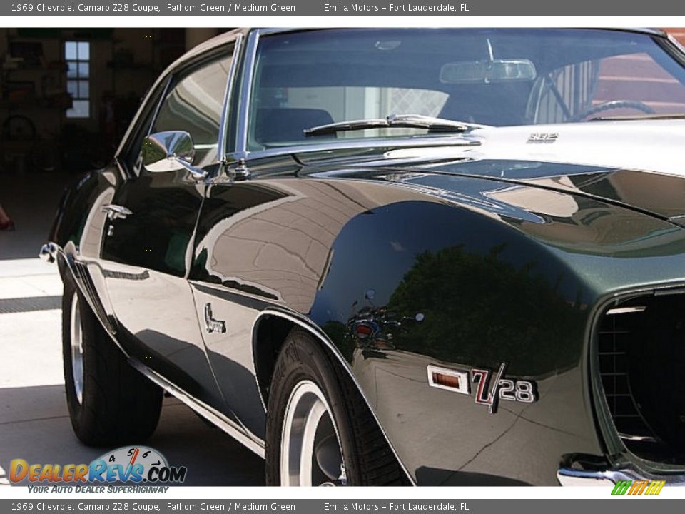1969 Chevrolet Camaro Z28 Coupe Fathom Green / Medium Green Photo #12