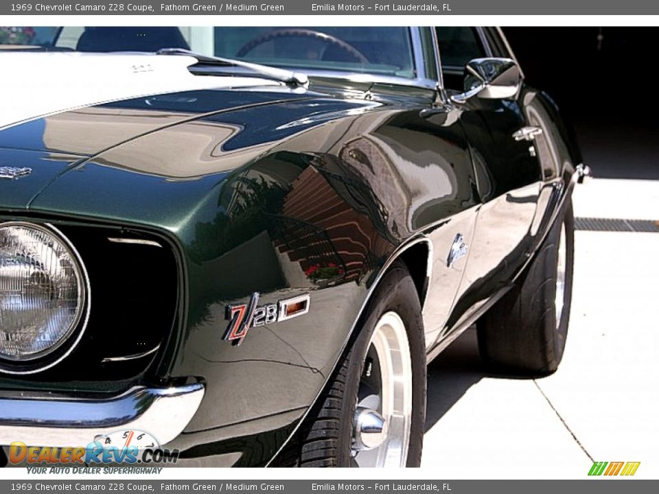 1969 Chevrolet Camaro Z28 Coupe Fathom Green / Medium Green Photo #13
