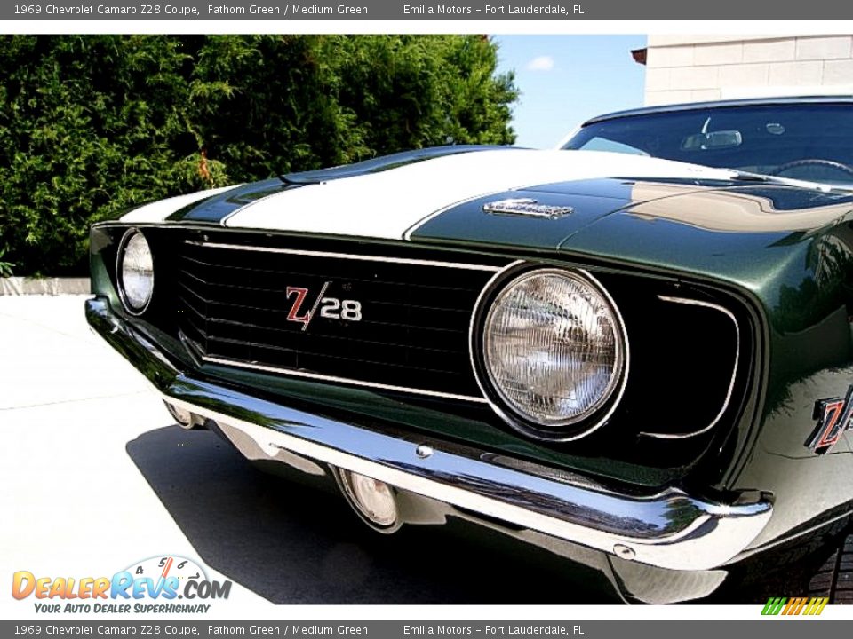 1969 Chevrolet Camaro Z28 Coupe Fathom Green / Medium Green Photo #14