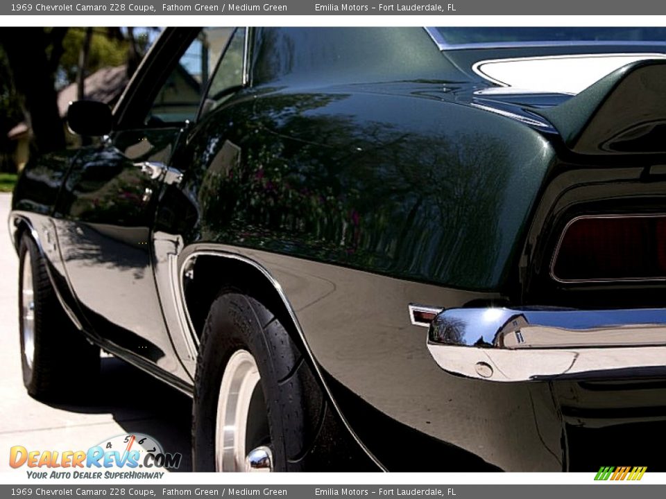1969 Chevrolet Camaro Z28 Coupe Fathom Green / Medium Green Photo #16