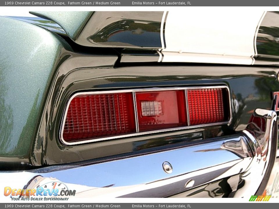 1969 Chevrolet Camaro Z28 Coupe Fathom Green / Medium Green Photo #17
