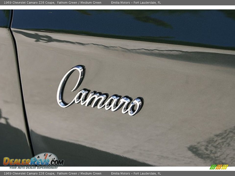 1969 Chevrolet Camaro Z28 Coupe Fathom Green / Medium Green Photo #30