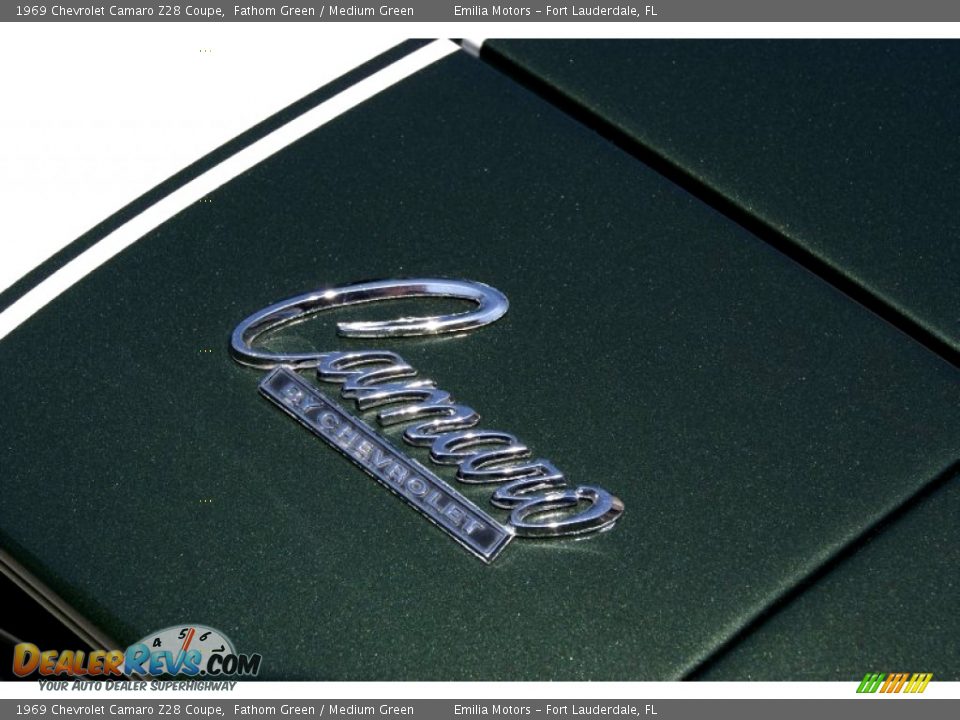 1969 Chevrolet Camaro Z28 Coupe Fathom Green / Medium Green Photo #31