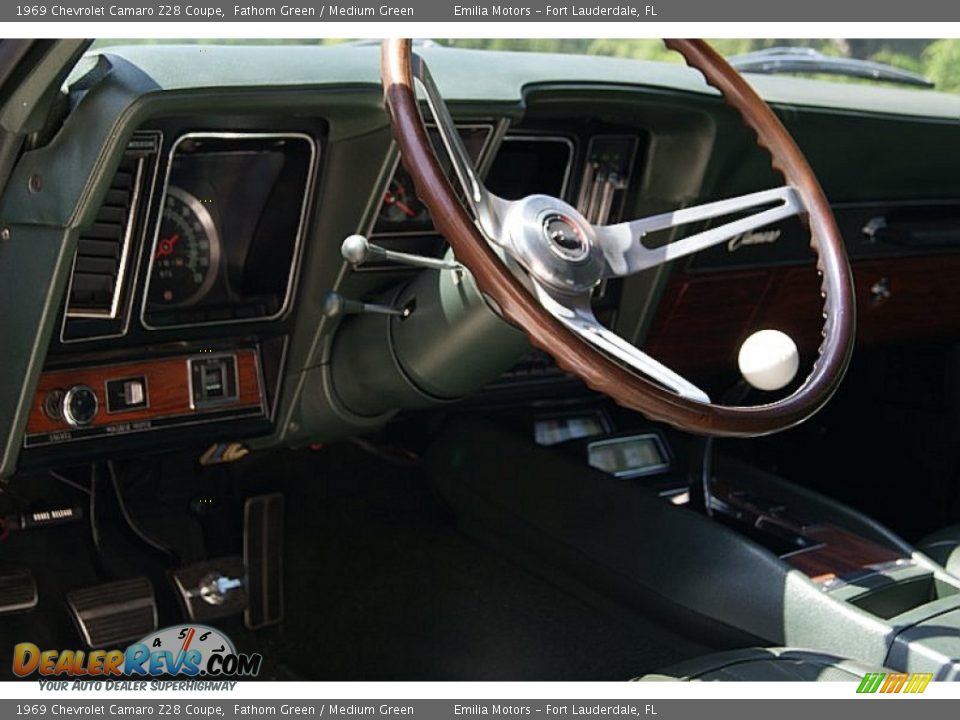 1969 Chevrolet Camaro Z28 Coupe Fathom Green / Medium Green Photo #34