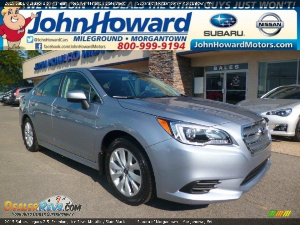 2015 Subaru Legacy 2.5i Premium Ice Silver Metallic / Slate Black Photo #1