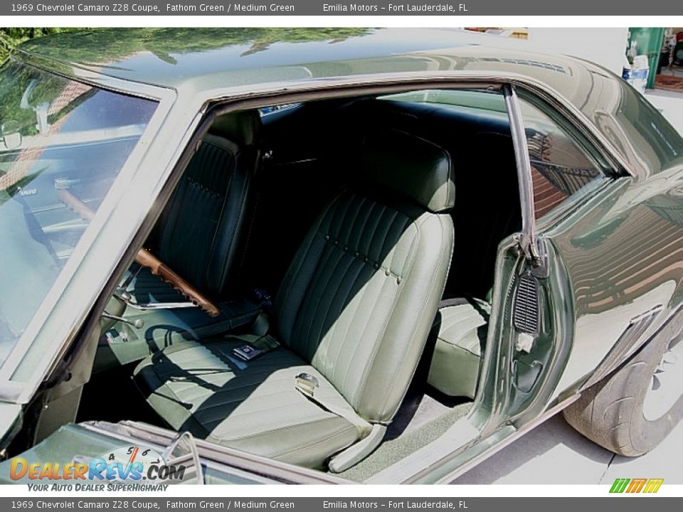 1969 Chevrolet Camaro Z28 Coupe Fathom Green / Medium Green Photo #37