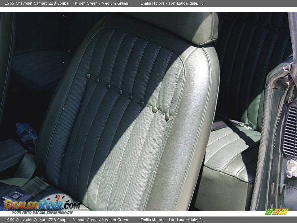 1969 Chevrolet Camaro Z28 Coupe Fathom Green / Medium Green Photo #38