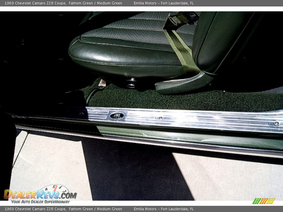1969 Chevrolet Camaro Z28 Coupe Fathom Green / Medium Green Photo #39