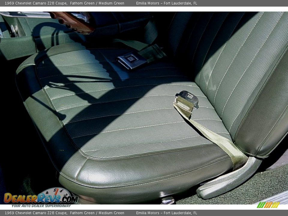 1969 Chevrolet Camaro Z28 Coupe Fathom Green / Medium Green Photo #40