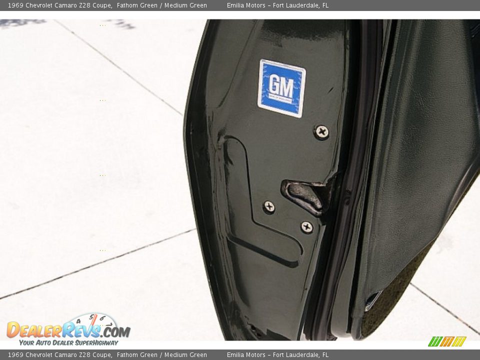 1969 Chevrolet Camaro Z28 Coupe Fathom Green / Medium Green Photo #43