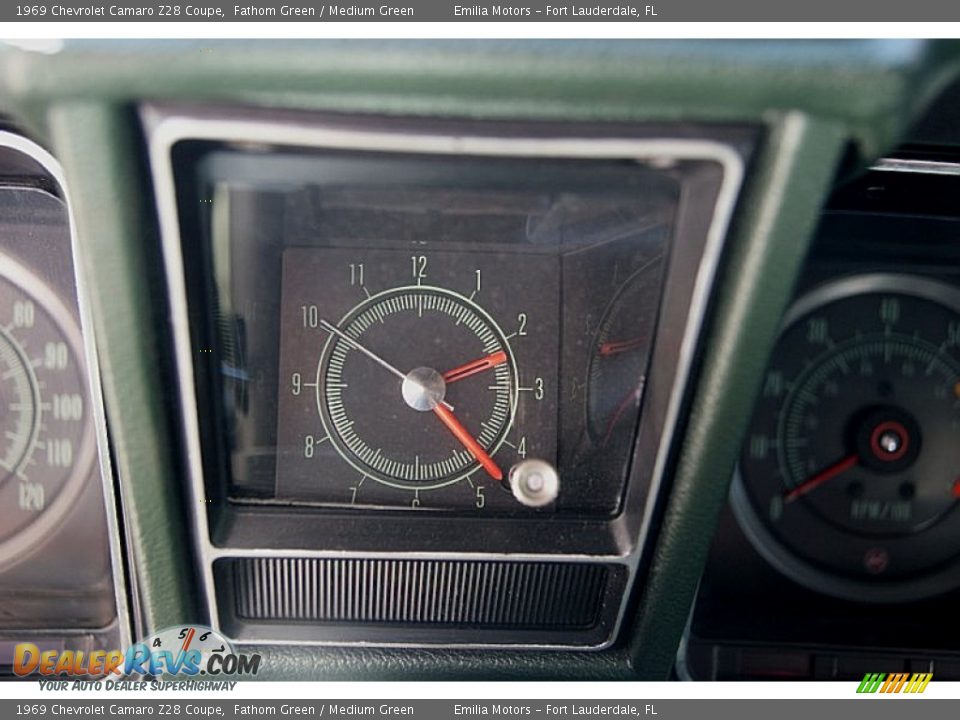 1969 Chevrolet Camaro Z28 Coupe Fathom Green / Medium Green Photo #50