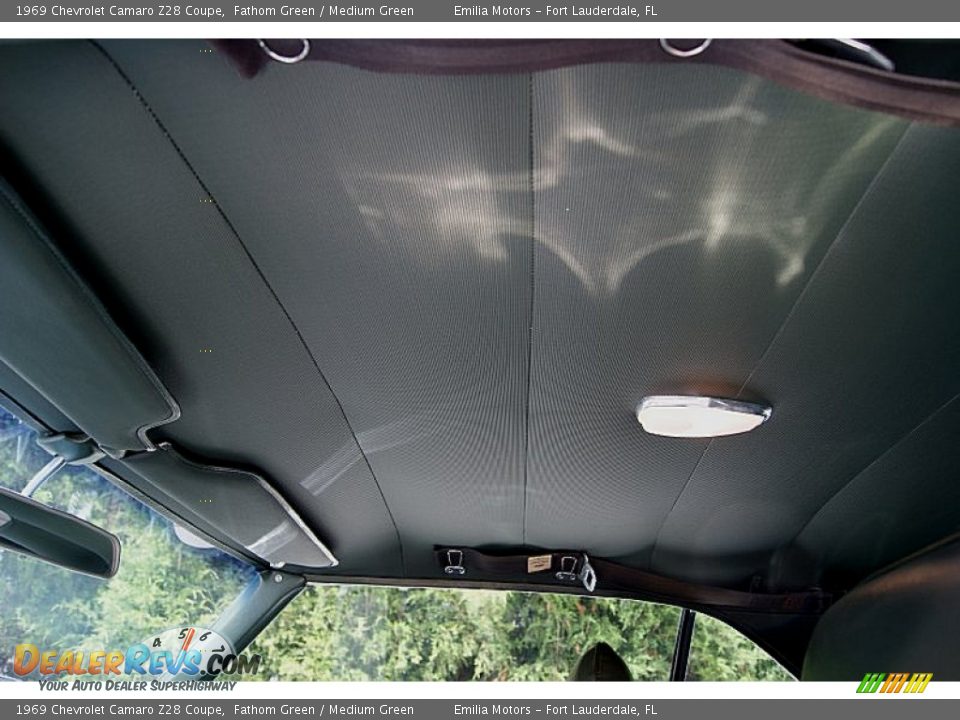 1969 Chevrolet Camaro Z28 Coupe Fathom Green / Medium Green Photo #55