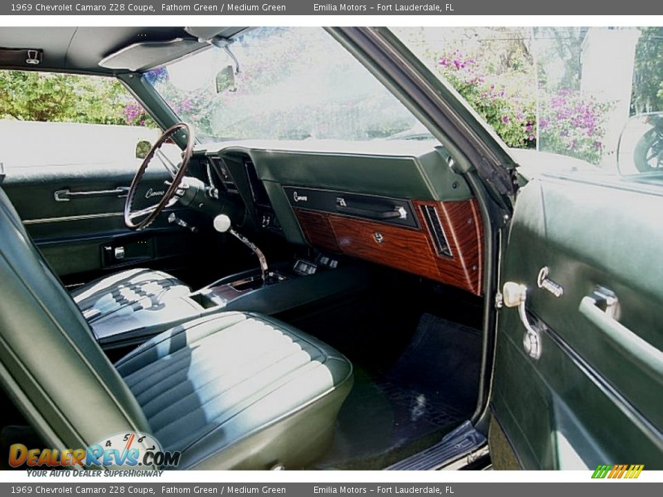1969 Chevrolet Camaro Z28 Coupe Fathom Green / Medium Green Photo #56
