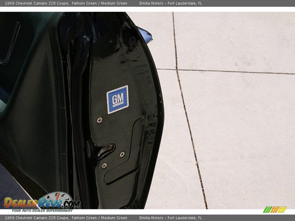 1969 Chevrolet Camaro Z28 Coupe Fathom Green / Medium Green Photo #63