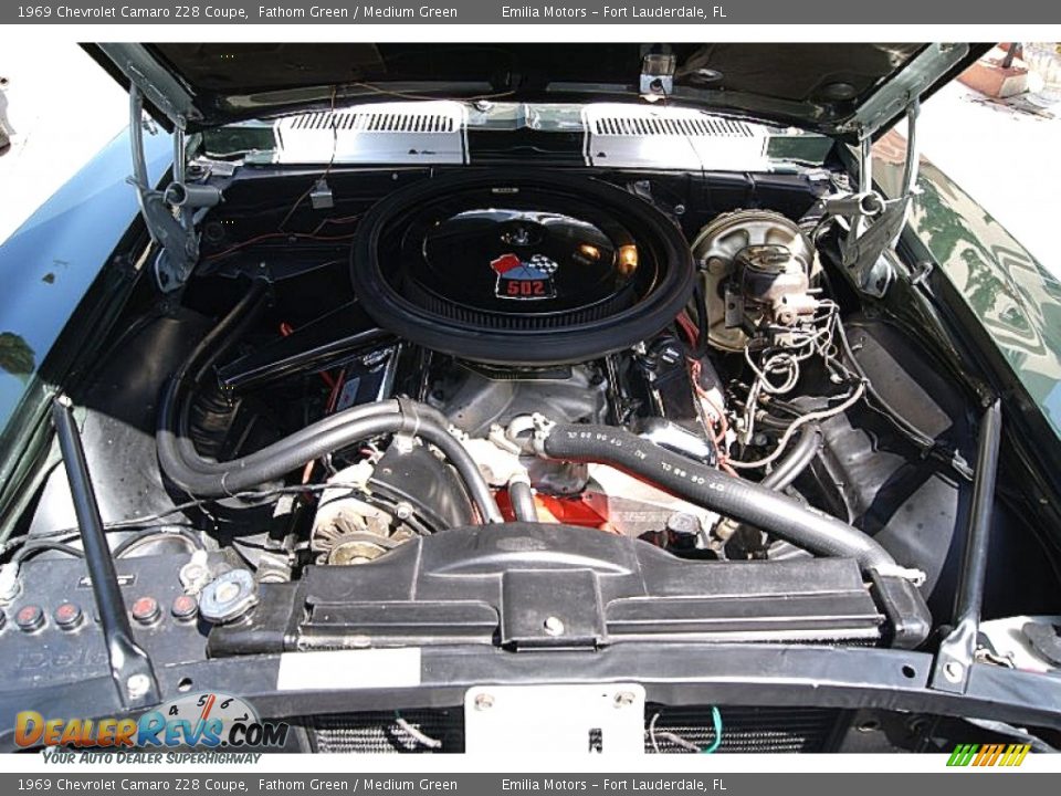 1969 Chevrolet Camaro Z28 Coupe Fathom Green / Medium Green Photo #71