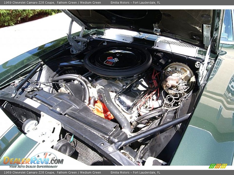 1969 Chevrolet Camaro Z28 Coupe Fathom Green / Medium Green Photo #72