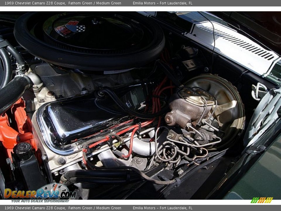 1969 Chevrolet Camaro Z28 Coupe Fathom Green / Medium Green Photo #73