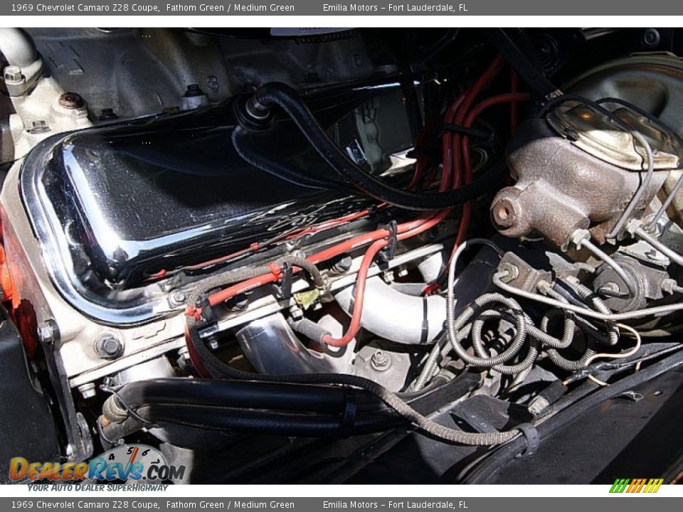 1969 Chevrolet Camaro Z28 Coupe Fathom Green / Medium Green Photo #75