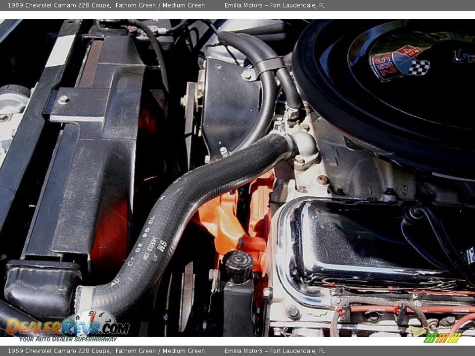 1969 Chevrolet Camaro Z28 Coupe Fathom Green / Medium Green Photo #76