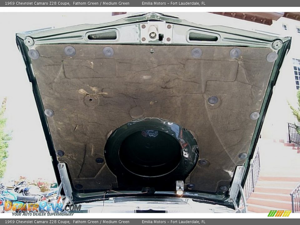 1969 Chevrolet Camaro Z28 Coupe Fathom Green / Medium Green Photo #84