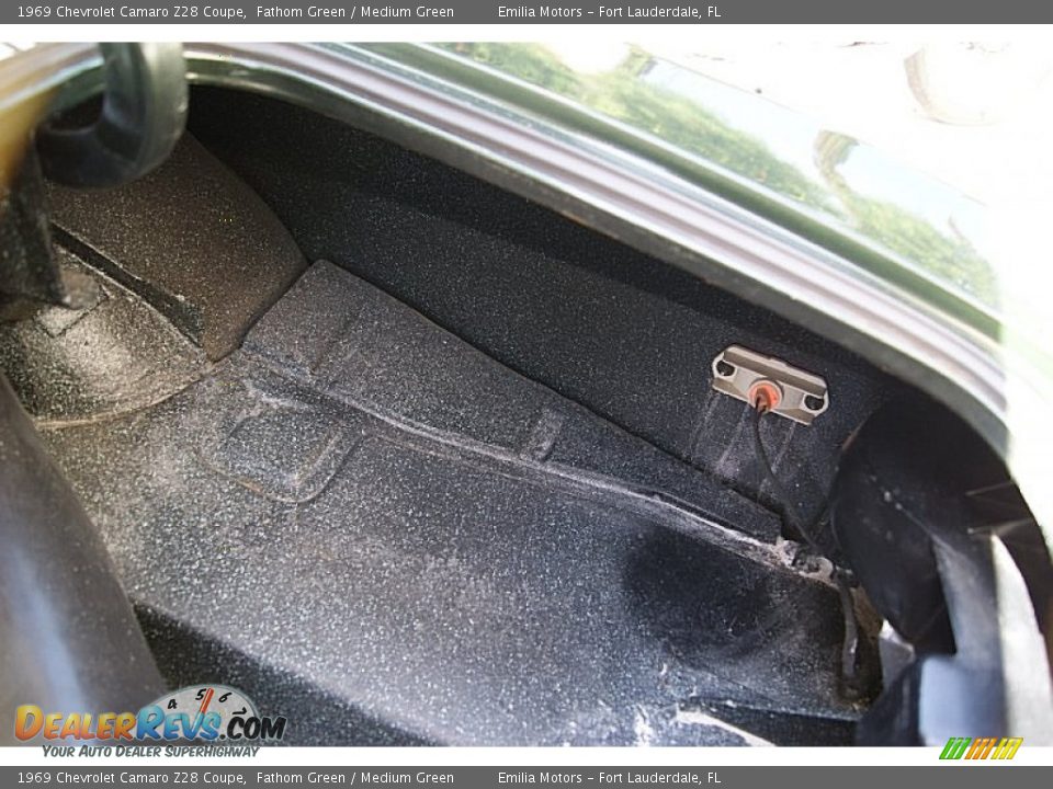 1969 Chevrolet Camaro Z28 Coupe Fathom Green / Medium Green Photo #88