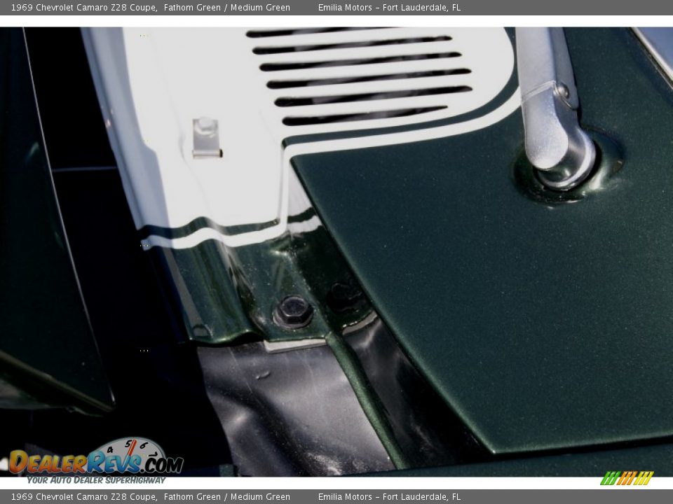 1969 Chevrolet Camaro Z28 Coupe Fathom Green / Medium Green Photo #90