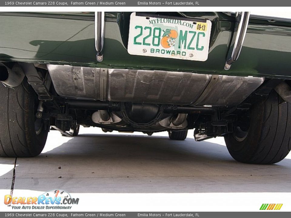 1969 Chevrolet Camaro Z28 Coupe Fathom Green / Medium Green Photo #96