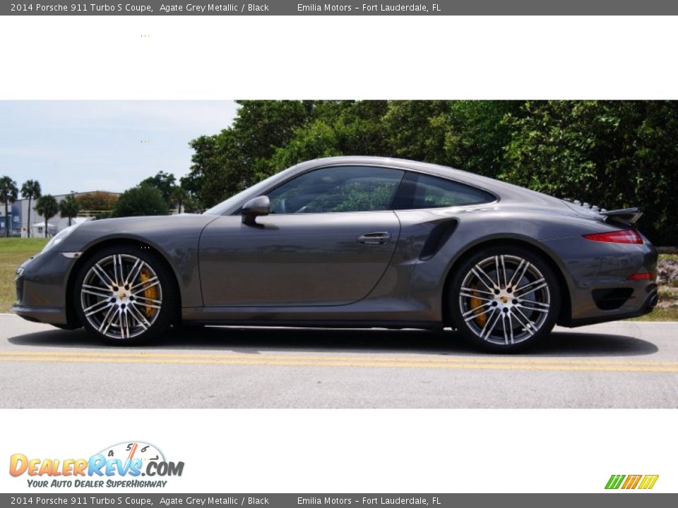 Agate Grey Metallic 2014 Porsche 911 Turbo S Coupe Photo #2