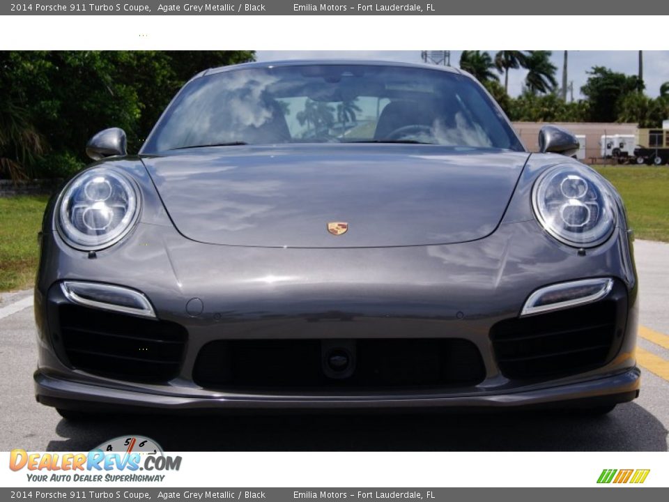 2014 Porsche 911 Turbo S Coupe Agate Grey Metallic / Black Photo #3