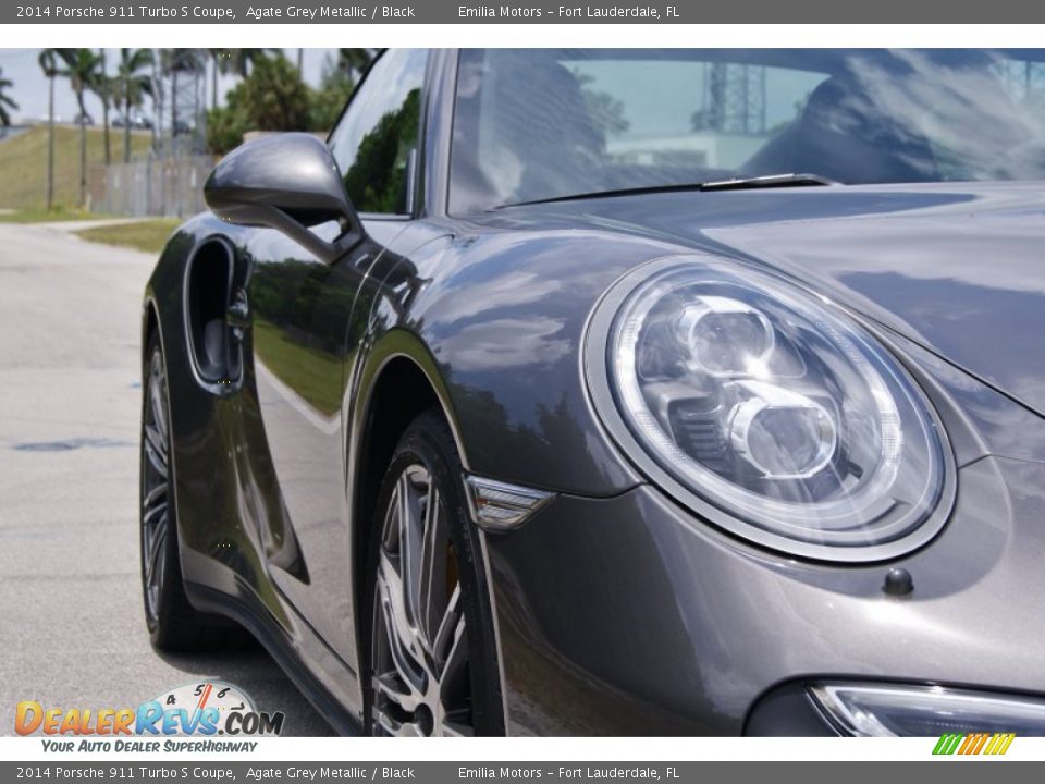 2014 Porsche 911 Turbo S Coupe Agate Grey Metallic / Black Photo #6