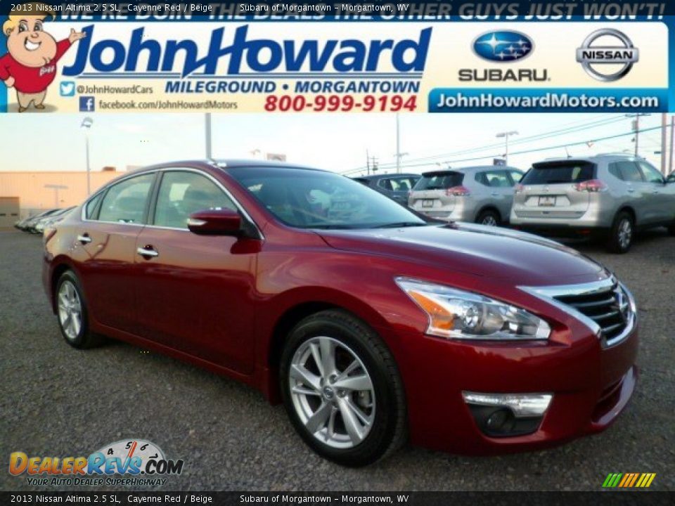 2013 Nissan Altima 2.5 SL Cayenne Red / Beige Photo #1