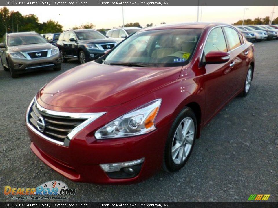 2013 Nissan Altima 2.5 SL Cayenne Red / Beige Photo #3