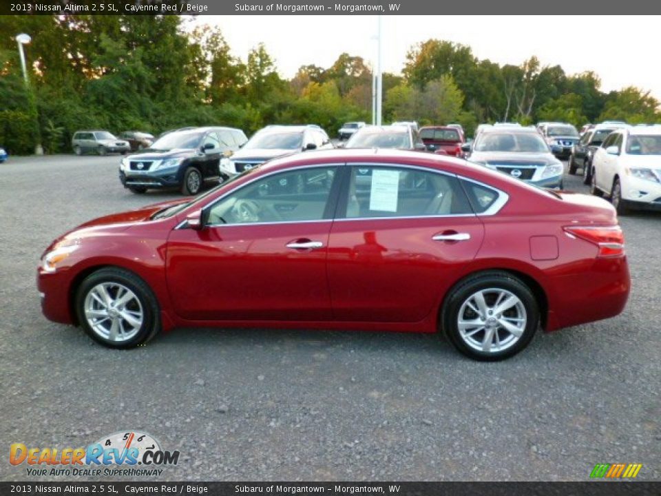 2013 Nissan Altima 2.5 SL Cayenne Red / Beige Photo #8