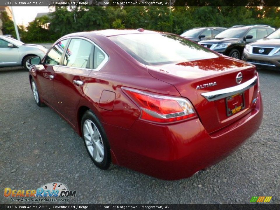 2013 Nissan Altima 2.5 SL Cayenne Red / Beige Photo #9