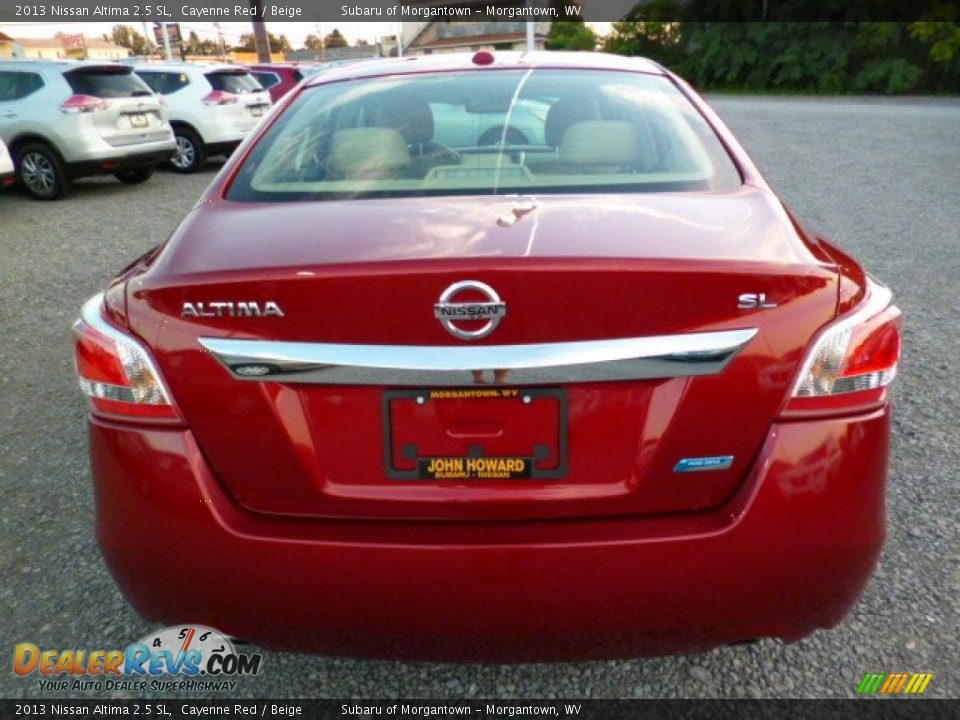 2013 Nissan Altima 2.5 SL Cayenne Red / Beige Photo #10