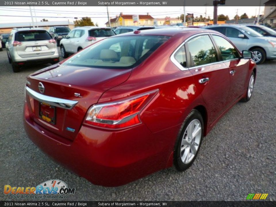 2013 Nissan Altima 2.5 SL Cayenne Red / Beige Photo #11