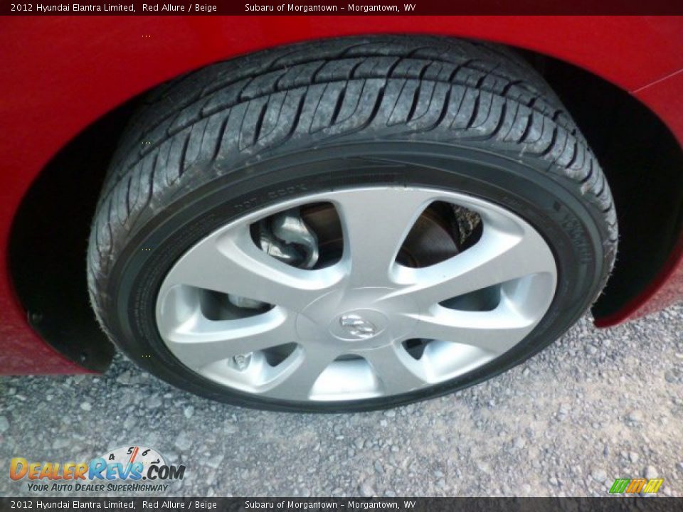 2012 Hyundai Elantra Limited Red Allure / Beige Photo #13
