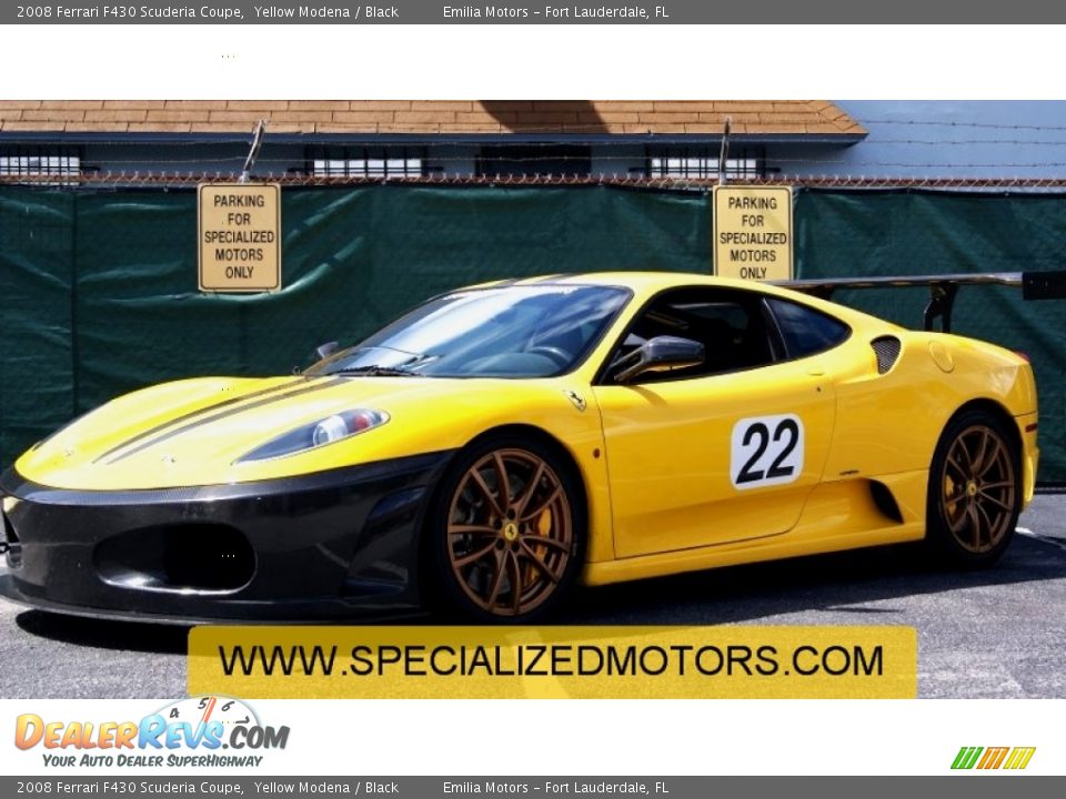 2008 Ferrari F430 Scuderia Coupe Yellow Modena / Black Photo #1