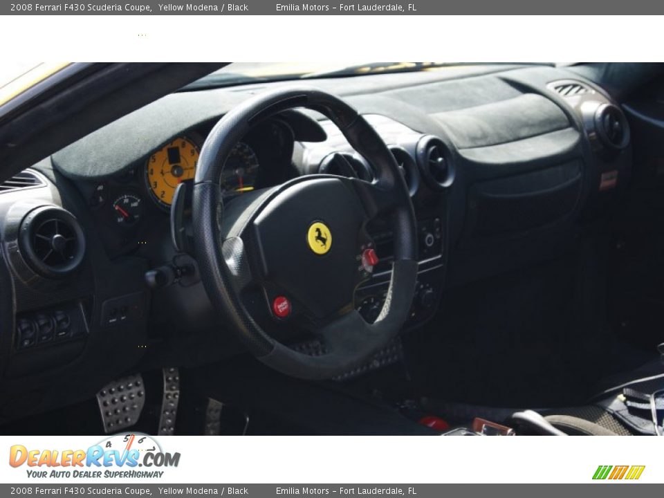 2008 Ferrari F430 Scuderia Coupe Yellow Modena / Black Photo #14