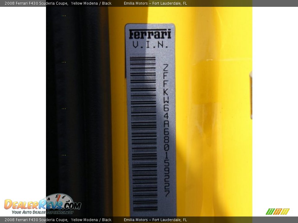 2008 Ferrari F430 Scuderia Coupe Yellow Modena / Black Photo #20