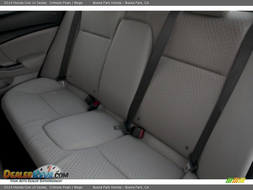 2014 Honda Civic LX Sedan Crimson Pearl / Beige Photo #16